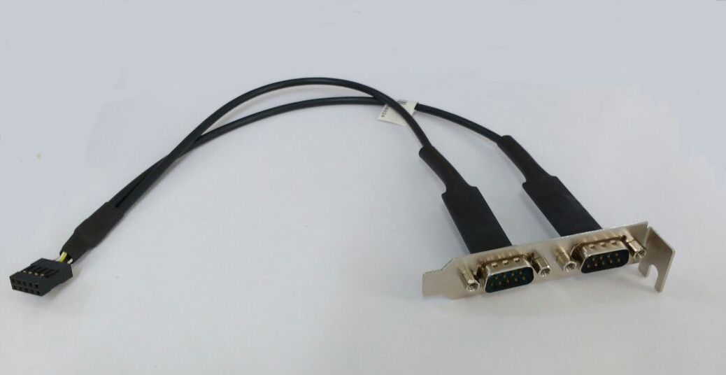 Conversor USB interna (modu 2x5) para 2 portas seriais RS232 (DB9M) 1 aleta 80mm 