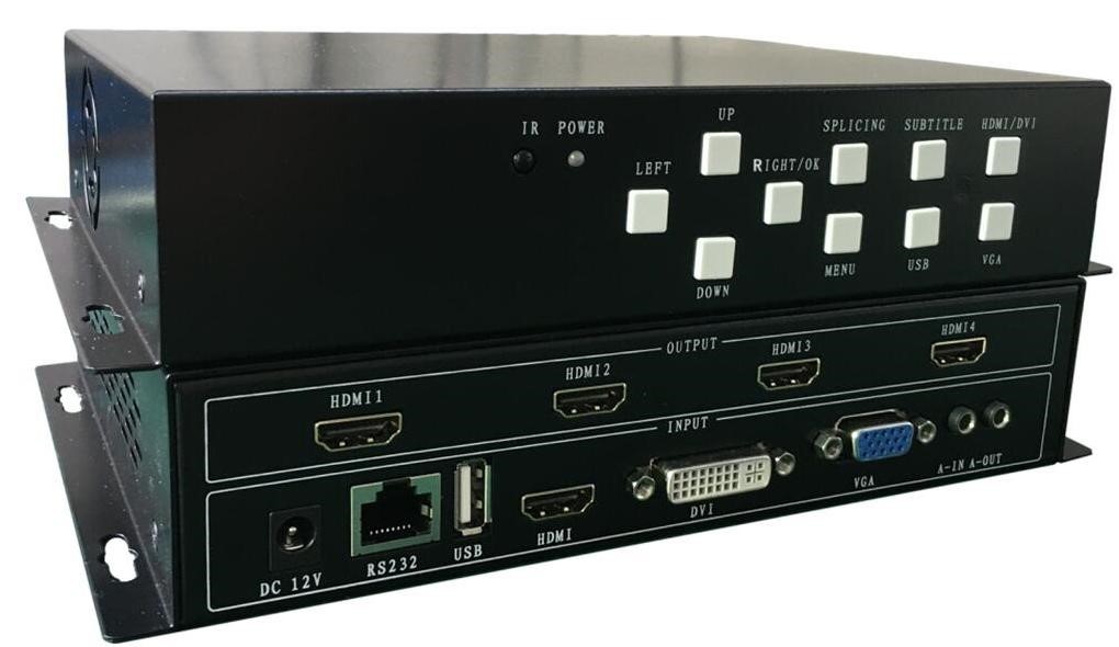 Controlador de vídeo Wall USB/HDMI/VGA/DVI para HDMI 2X2/2X1/1X2/1X4/4X1/1X3/3X1 