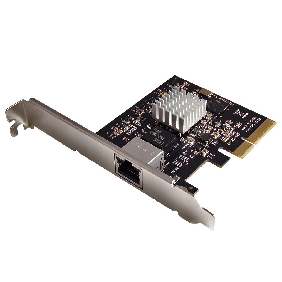 Placa de rede PCIe 1 porta 10G (RJ45) - Full 120mm + Slim 80mm 