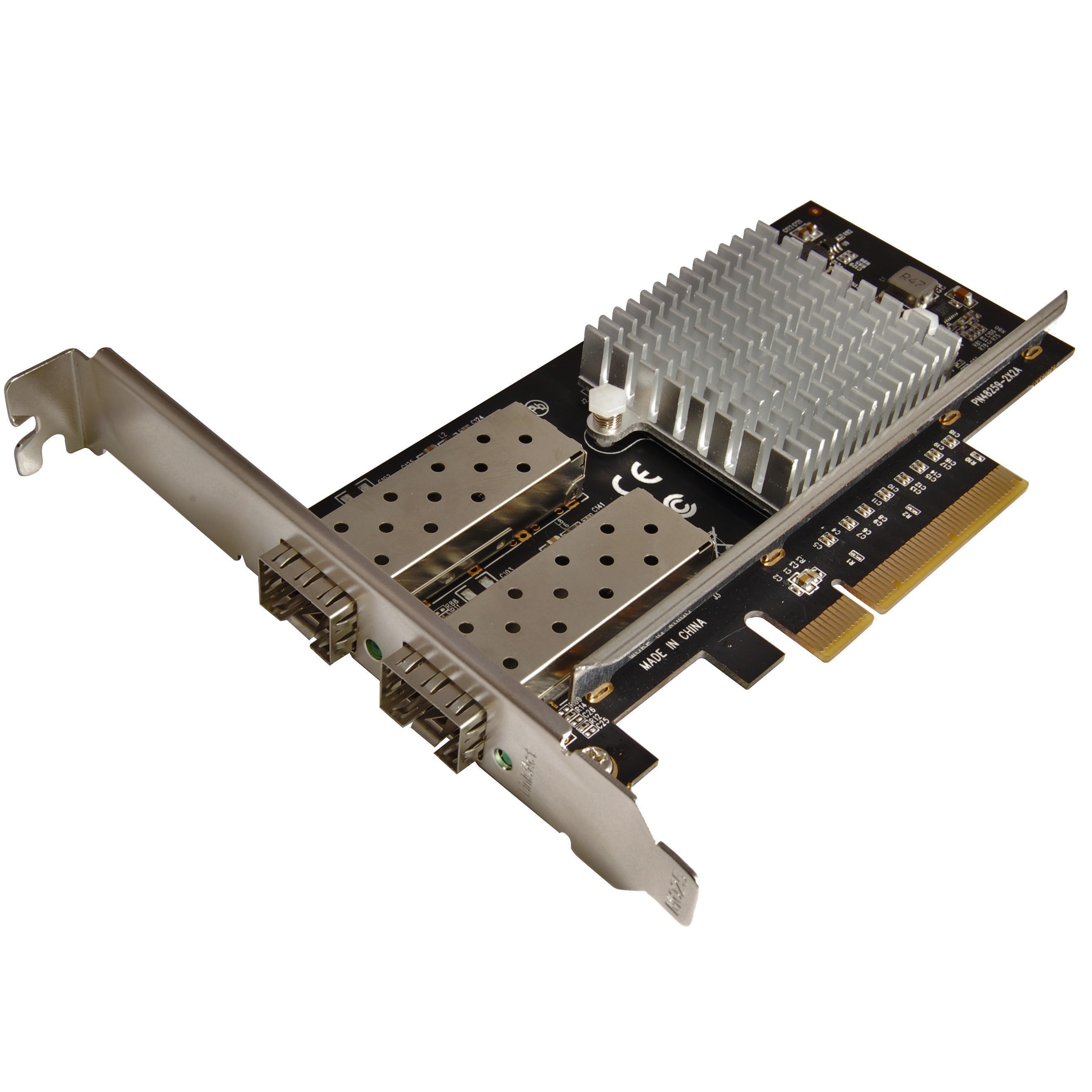 Placa de rede PCIe 2 portas 10G (SFP) - Full 120mm + Slim 80mm - Chipset Intel