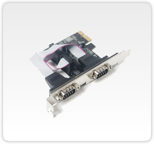 Placa PCIe 2 seriais RS232 (DB9M) - Full 120mm