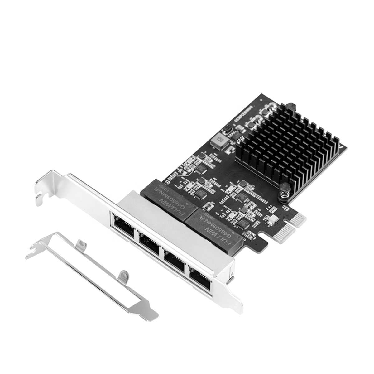 Placa de rede PCIe 4 portas GigaLan (RJ45) - Chipset RTL8111H - Full 120mm + Slim 80mm