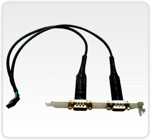 Conversor USB interna (modu 2x5) para 2 portas seriais RS232 (DB9M) Full 120mm